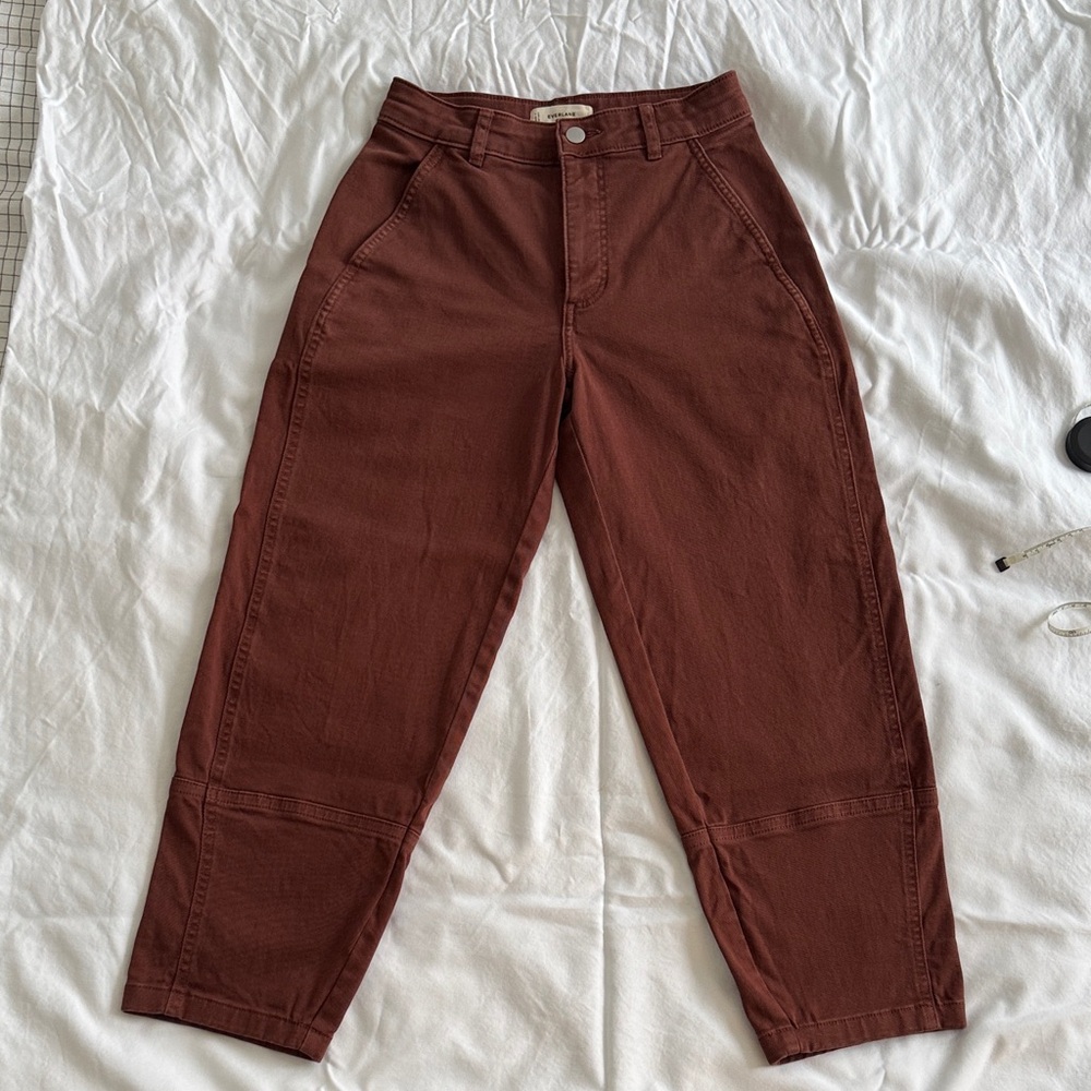 Everlane Utility Barrel Pants in Brown